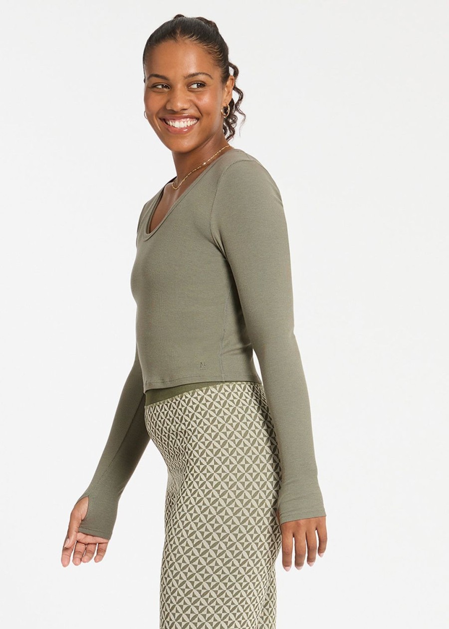 Tops NIMBLE | Essential Ribbed Crop Ls